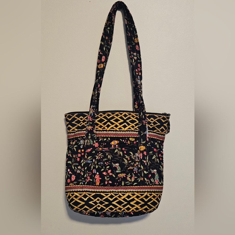 Retired Vera Bradley Vintage Classic Ming Shoulder Tote Asian Floral